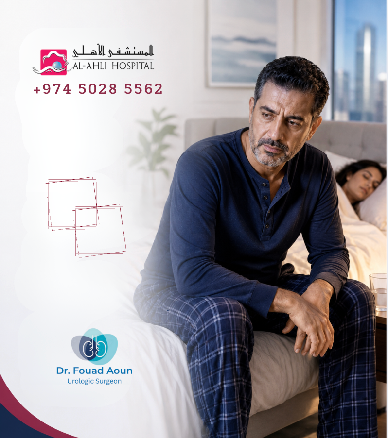 Dr. Fouad Aoun men's health and erectile dysfunction consultation in Doha, Qatar